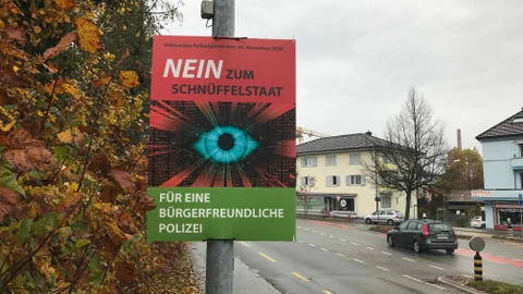 Plakat "Nein zum Schnüffelstaat.