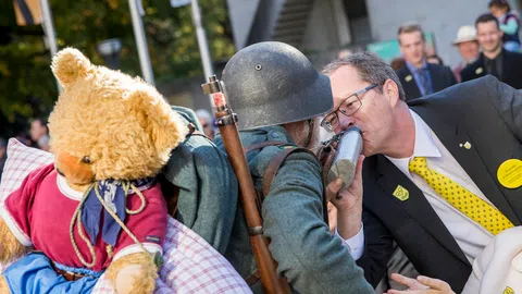 Regierungsrat Kanton Thurgau, Walter Schönholzer am Festumzug an der Olma 2017 mit dem Thurgau als Gastkanton.