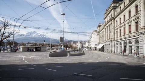 Visualisierung der Einfahrt eines Parkhauses beim Schweizerhofquai.