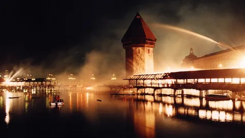 Brand der Kapellbrücke am 18. August 1993