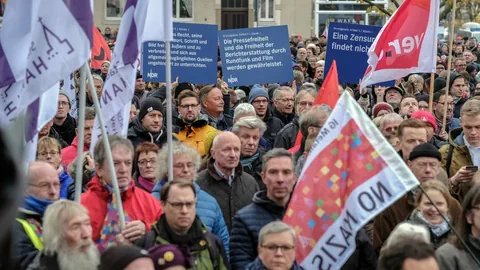 Gegendemonstranten in Hannover.