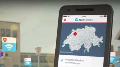 Handy mit der App «Alert Swiss»