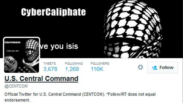 Gehacktes Twitter-Profil des U.S. Central Command