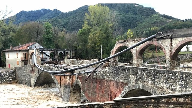 Destroyed bridge