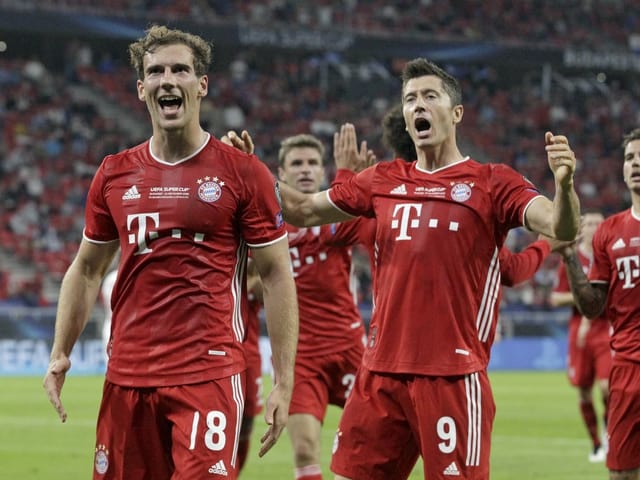 Bayern celebrate 1: 1 meanwhile for Leon Goretzka.