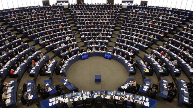 Das vollbesetzte EU-Parlament in Strassburg (Archivaufnahme)