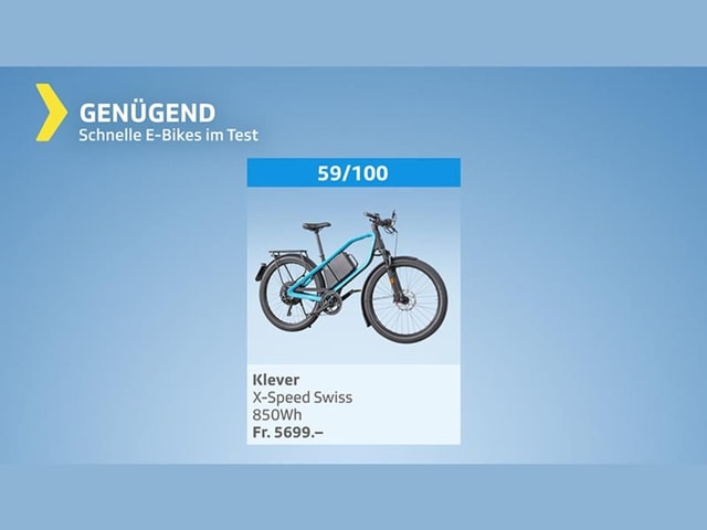 Testresultate E-Bikes – Gesamturteil genügend
