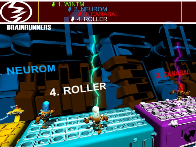 Ein Screenshot des Games «Brainerunners», auf dem Figuren einen Wettlauf absolvieren.