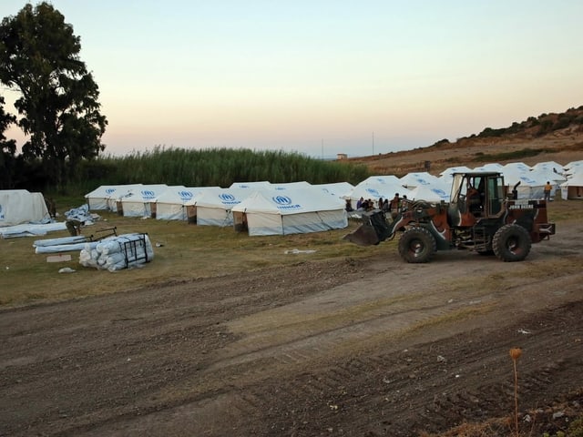 UNHCR tents.