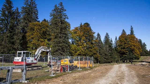 Baustelle in Sainte-Croix.