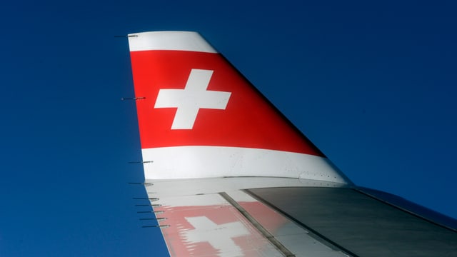 Heckflosse eines Swiss-Fliegers