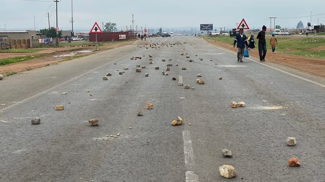 Blockierte Autobahn