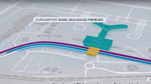 Plan des neuen Bahnhofs