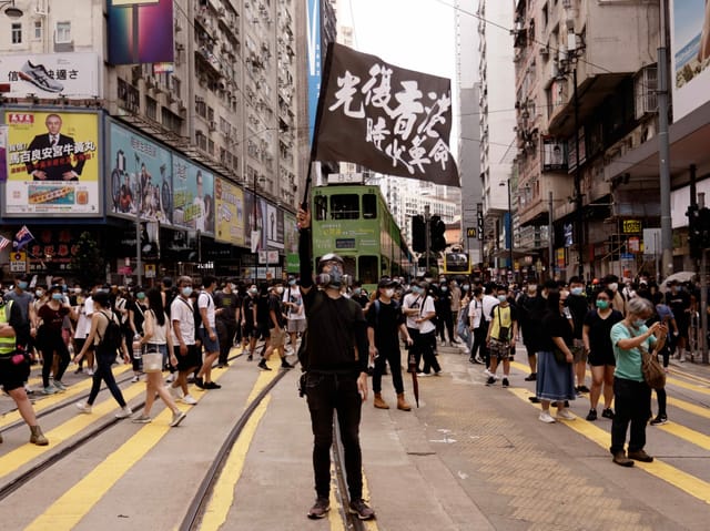 Demonstranten in Hongkong