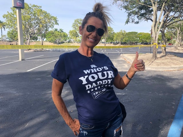 Trump-Anhängerin an einer Rally in Florida.