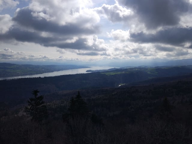 Blick von der Hochwacht Richtung Rapperswil.