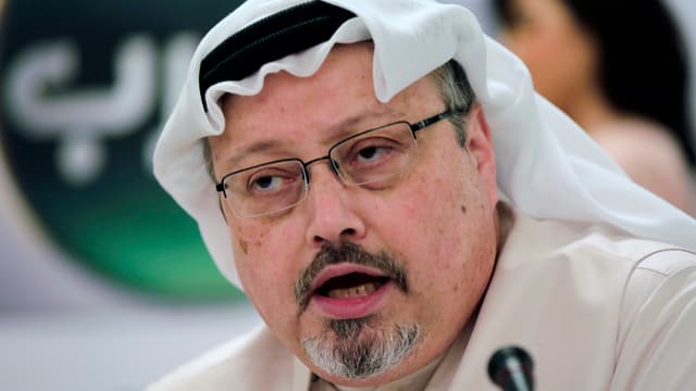 Jamal Khashoggi in Nahaufnahme.