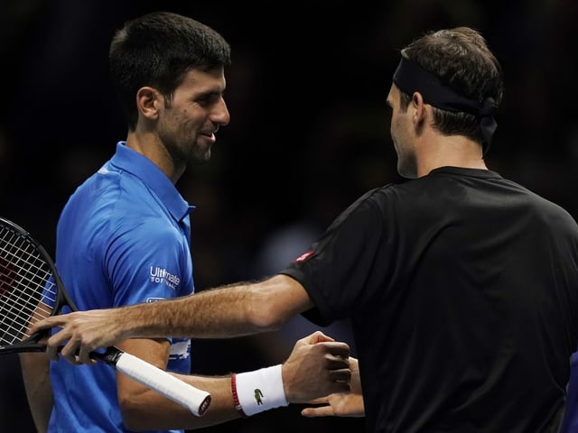 Roger Federer and Novak Djokovic, two representatives of the 