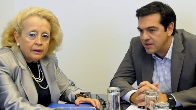 Vasiliki Thanou neben Alexis Tsipras.