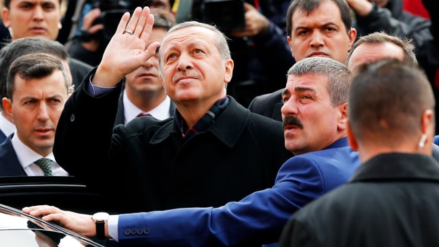  Der türkische Staatspräsident Erdogan. 