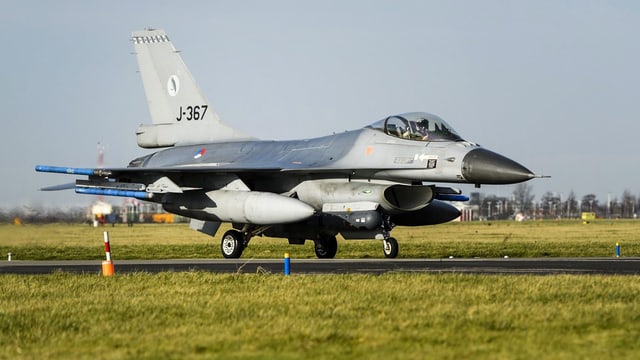 F-16-Kampfjet der niederländischen Luftwaffe.