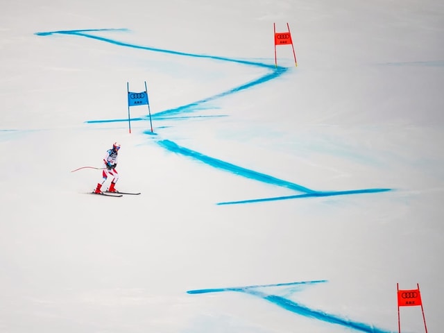 Schweizer neben der Piste