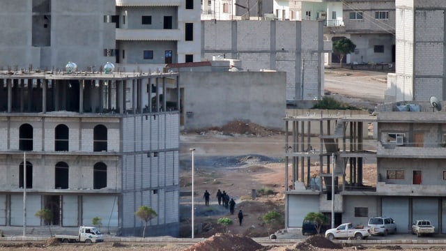 Blick auf Kobane.