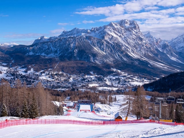 Sonniger Blick auf Cortina