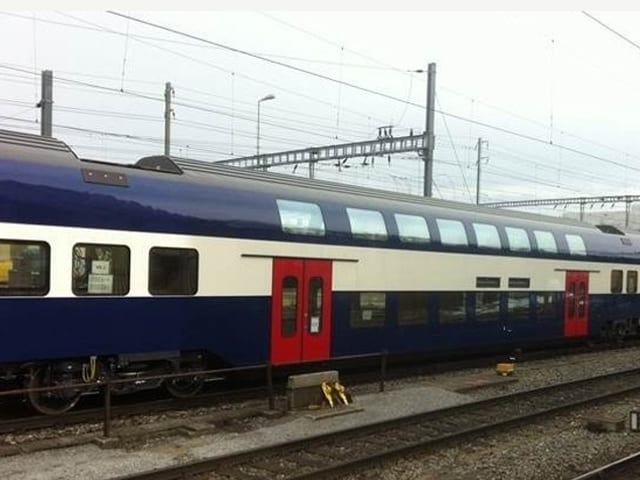 Entgleister SBB-Waggon in Bern.