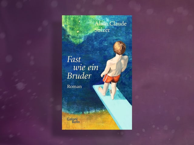 Buchcover mit Junge auf Sprungbrett, 'Fast wie ein Bruder' von Alain Claude Sulzer.