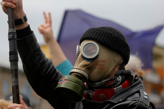 Demonstrant in Minsk, 31. Mai 2020. 