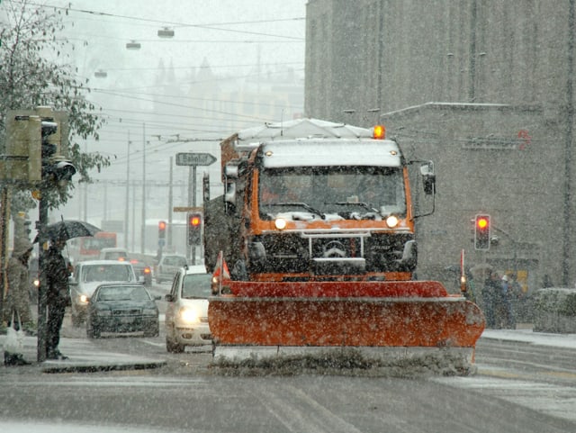 Snow removal in St. Gallen