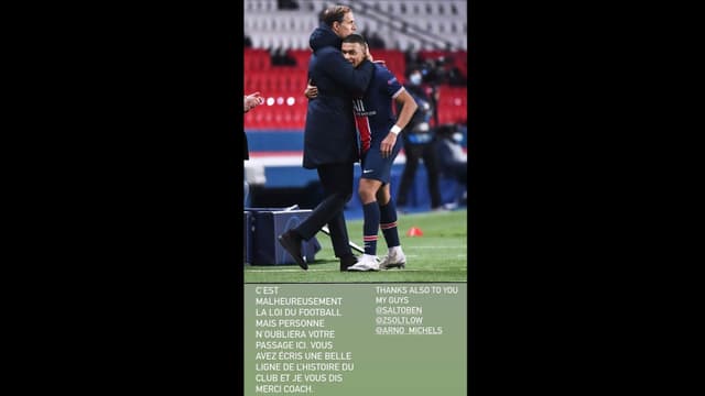 Excerpt from Mbappé's Instagram story.