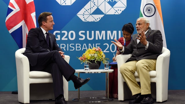 Cameron und Modi.