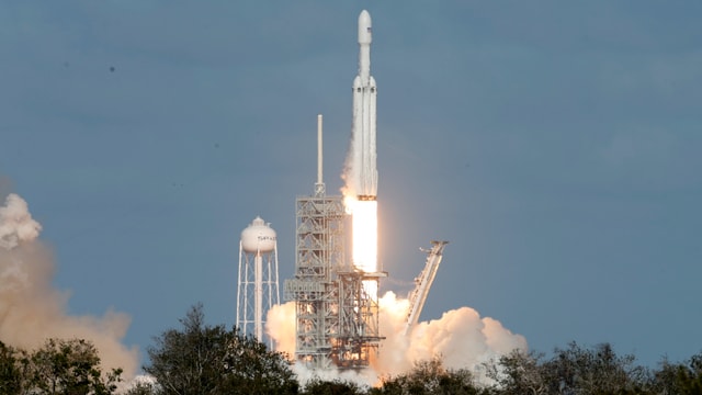 Grossrakete «Falcon Heavy» beim Start.