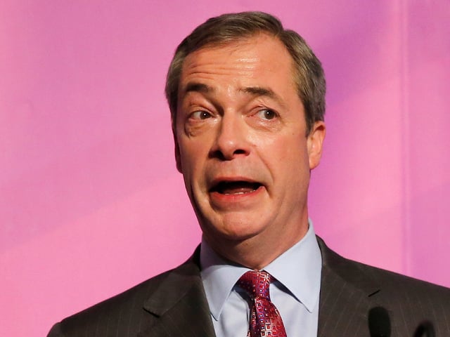 Nahaufnahme von Nigel Farage