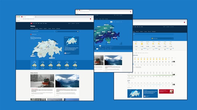 Bild der überarbeiteten SRF Meteo-Website