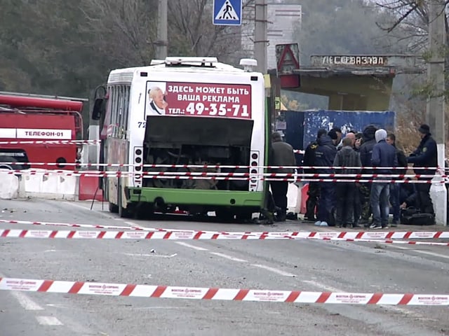 Der zerstörte Bus