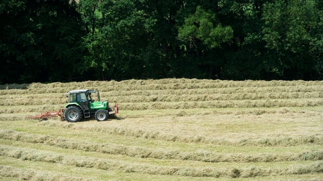 Traktor am Heuen