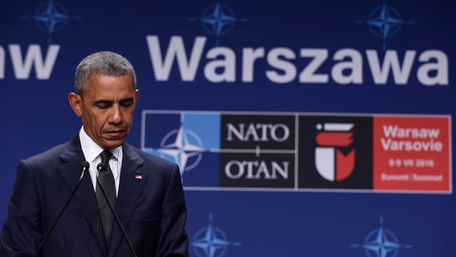 Obama am Nato-Gipfel in Warschau.