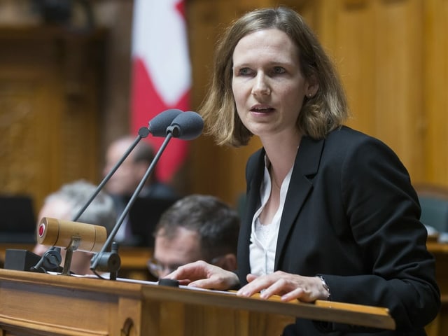 Evi Allemann spricht bei einer Debatte im Nationalrat