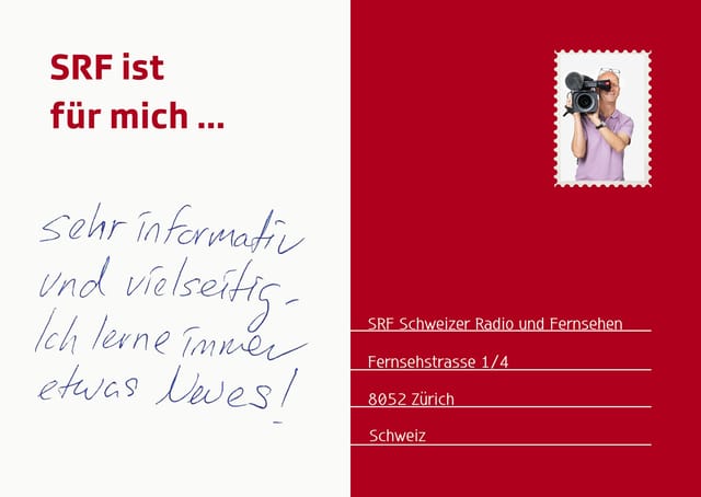 beschriftete Postkarte