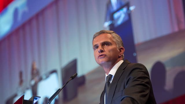 Bundespräsident Burkhalter an der Jahreskonferenz der EDA Abteilung Menschliche Sicherheit.