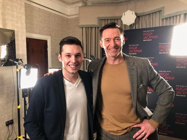 Joel Grolimund und Hollywood-Star Hugh Jackman. 