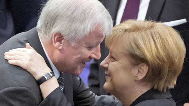 Seehofer und Merkel im Dezember 2013. (Archiv)