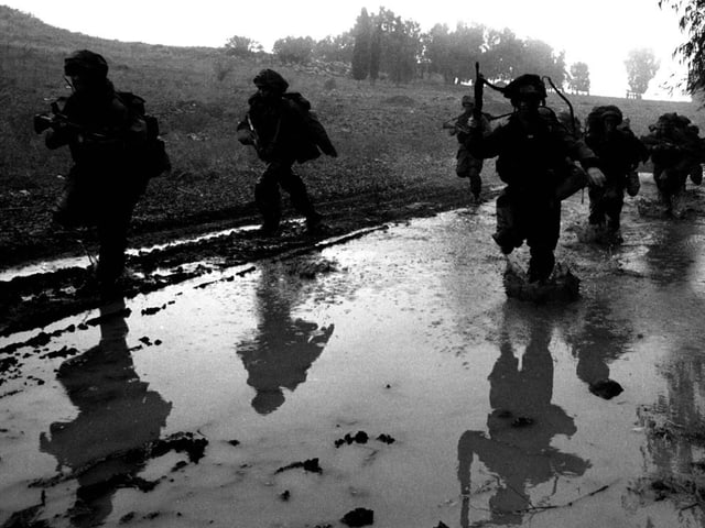 Israelische Soldaten in einer Stellung Nahe Jerusalem.