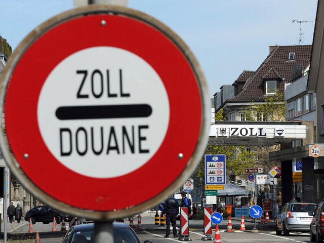 Blick auf den Zoll in Kreuzlingen. (keystone)