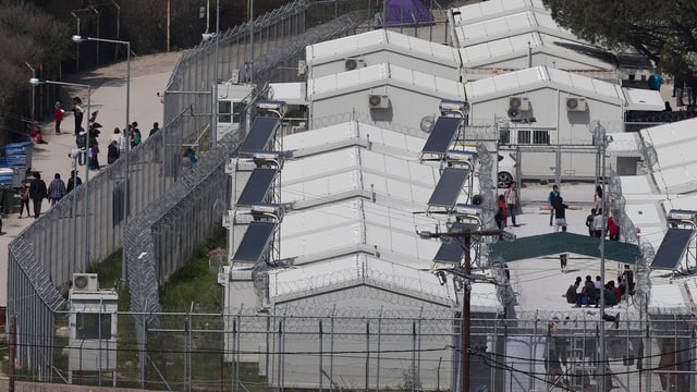 Flüchtlingscamp Moria auf der Insel Lesbos.