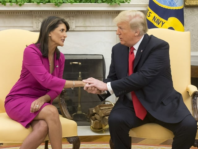 Nikki Haley und Donald Trump