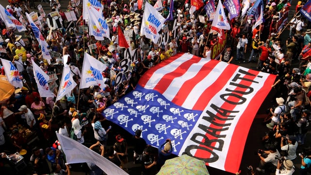 Anti-Obama-Demonstration auf den Philippinen.